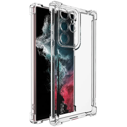 IMAK UX-4 Series for Samsung Galaxy S22 Ultra 5G Case Straight Frame Four Corner Shockproof Clear TPU Cover - 1