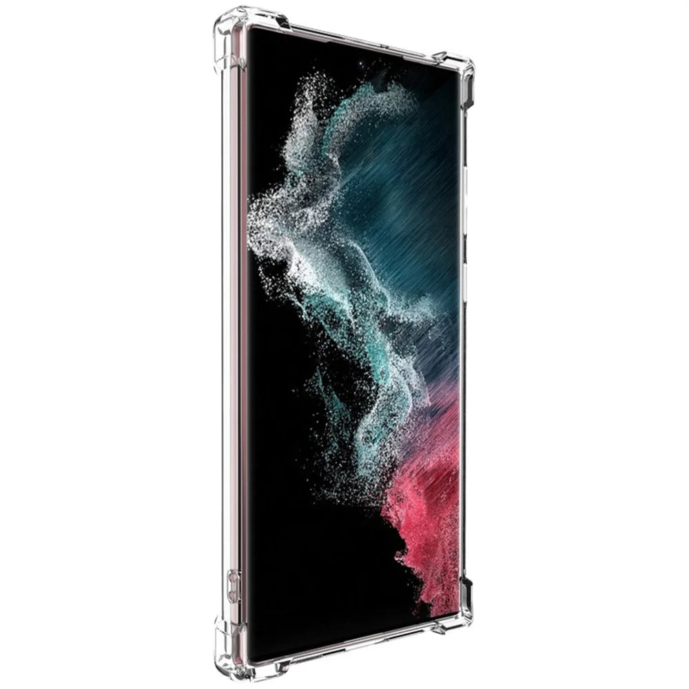 IMAK UX-4 Series for Samsung Galaxy S22 Ultra 5G Case Straight Frame Four Corner Shockproof Clear TPU Cover - 3