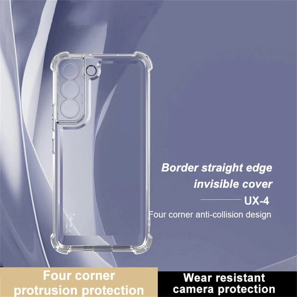 IMAK UX-4 Series for Samsung Galaxy S22+ 5G Case Straight Frame Four Corner Shockproof Clear TPU Cover - 2