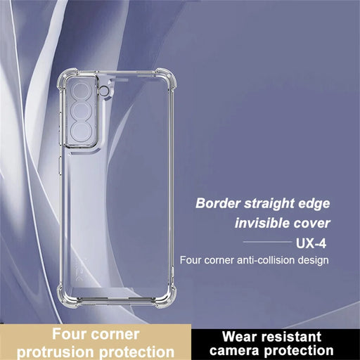 IMAK UX-4 Series for Samsung Galaxy S21 5G / 4G Case Straight Frame Four Corner Shockproof Clear TPU Cover - 2