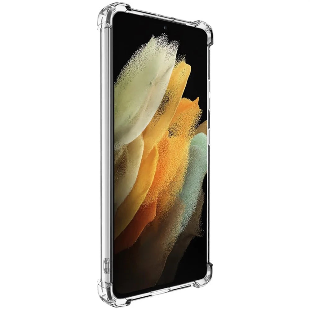 IMAK UX-4 Series for Samsung Galaxy S21 Ultra 5G Case Straight Frame Four Corner Shockproof Clear TPU Cover - 3