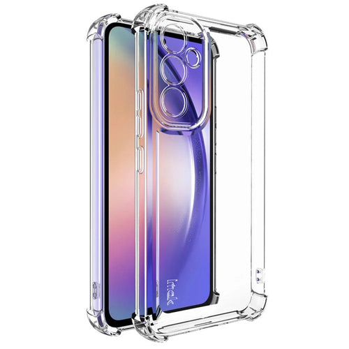 IMAK UX-4 Series for Samsung Galaxy A54 5G Case Straight Frame Four Corner Shockproof Clear TPU Cover - 1