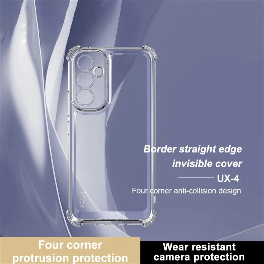IMAK UX-4 Series for Samsung Galaxy A54 5G Case Straight Frame Four Corner Shockproof Clear TPU Cover - 2