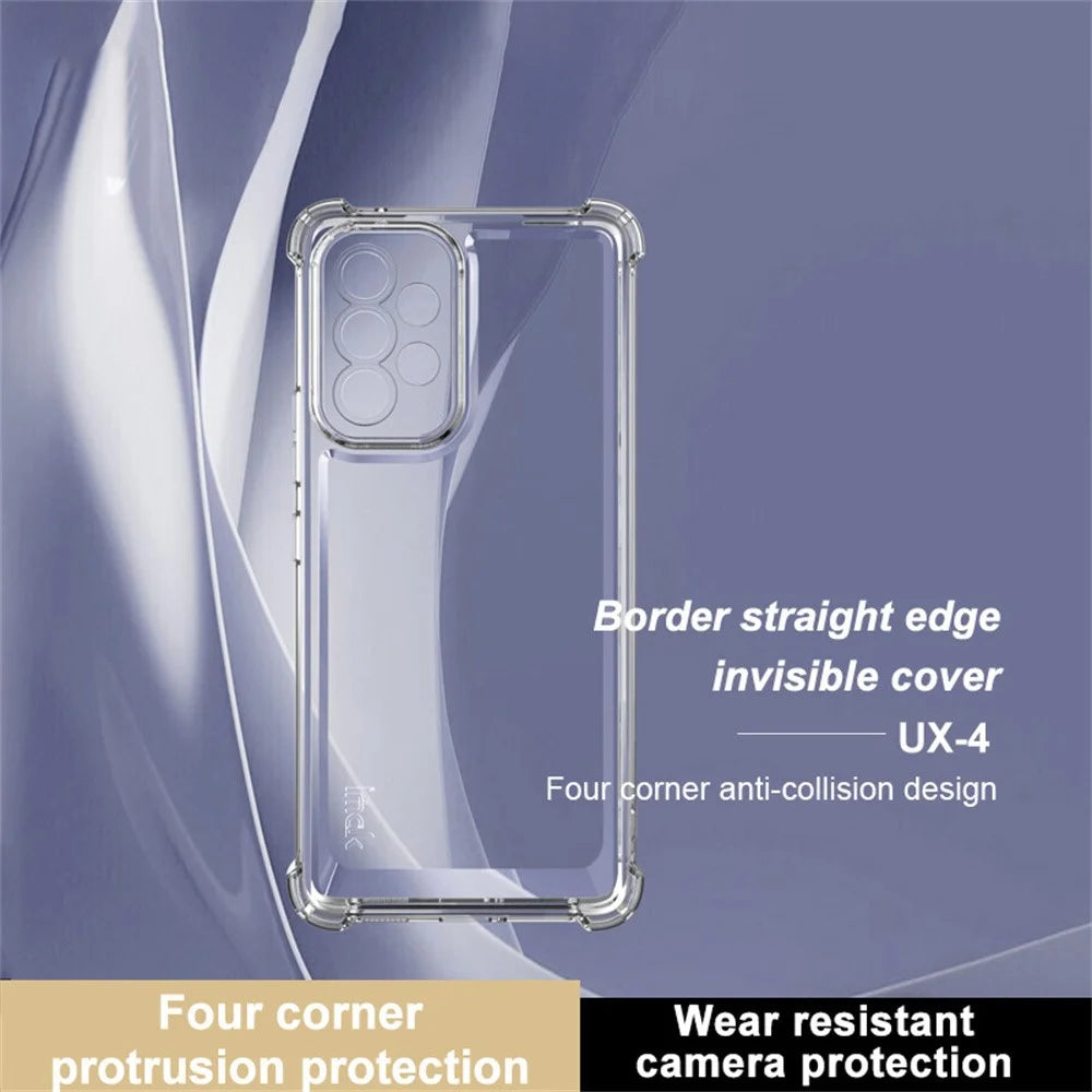 IMAK UX-4 Series for Samsung Galaxy A53 5G Case Straight Frame Four Corner Shockproof Clear TPU Cover - 2
