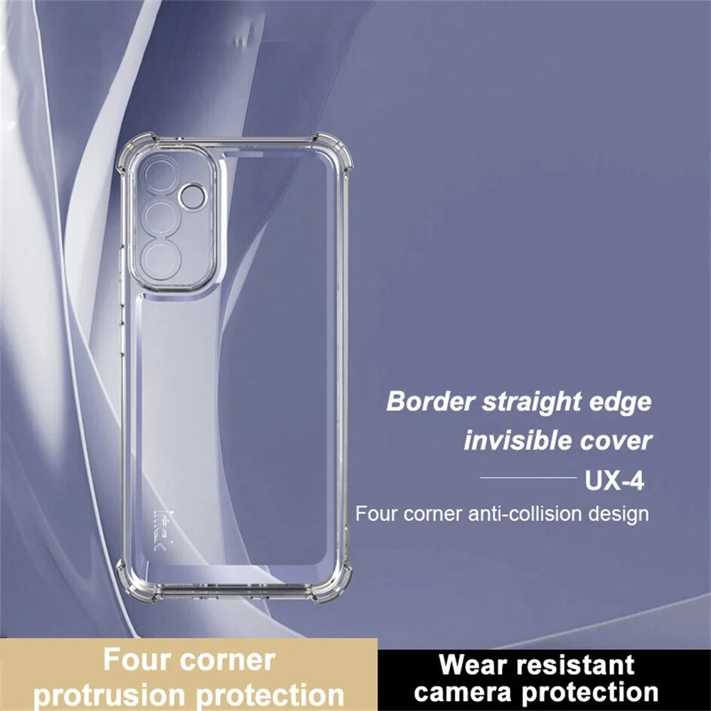 IMAK UX-4 Series for Samsung Galaxy A34 5G Case Straight Frame Four Corner Shockproof Clear TPU Cover - 2