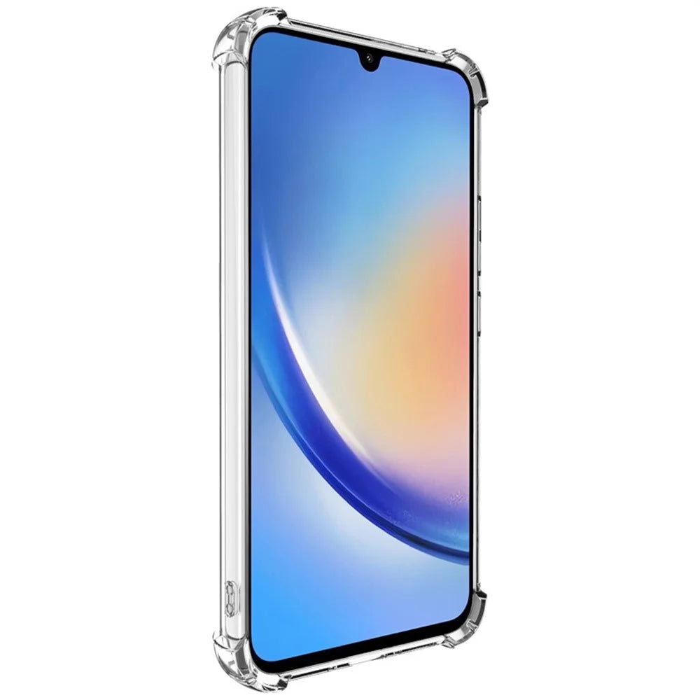 IMAK UX-4 Series for Samsung Galaxy A34 5G Case Straight Frame Four Corner Shockproof Clear TPU Cover - 3