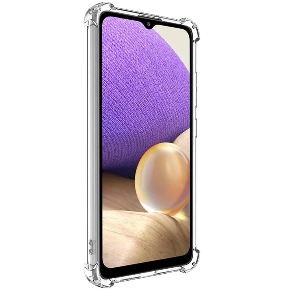 IMAK UX-4 Series for Samsung Galaxy A32 4G (EU Version) Case Straight Frame Four Corner Shockproof Clear TPU Cover - 3