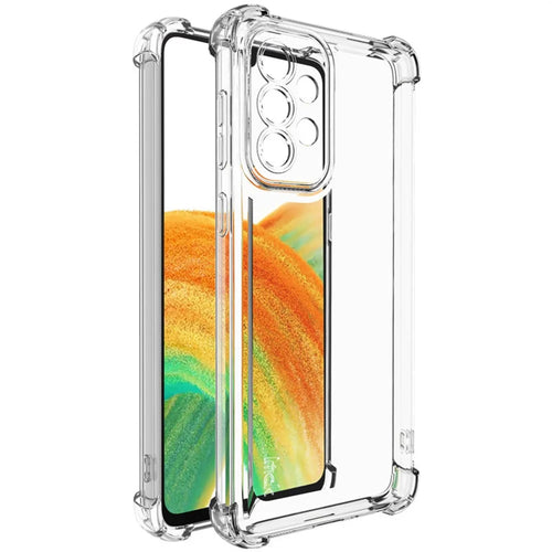IMAK UX-4 Series for Samsung Galaxy A33 5G Case Straight Frame Four Corner Shockproof Clear TPU Cover - 1