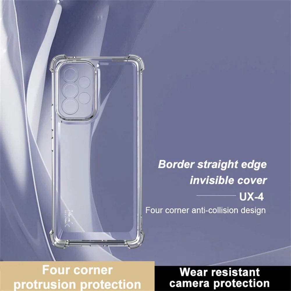 IMAK UX-4 Series for Samsung Galaxy A33 5G Case Straight Frame Four Corner Shockproof Clear TPU Cover - 2