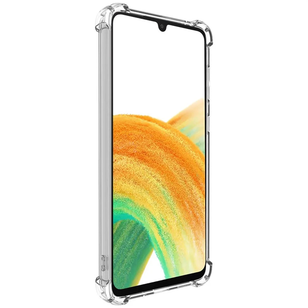 IMAK UX-4 Series for Samsung Galaxy A33 5G Case Straight Frame Four Corner Shockproof Clear TPU Cover - 3
