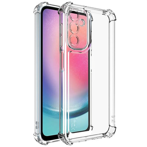 IMAK UX-4 Series for Samsung Galaxy A24 4G (162.1 x 77.6 x 8.3mm) Case Straight Frame Four Corner Shockproof Clear TPU Cover - 1