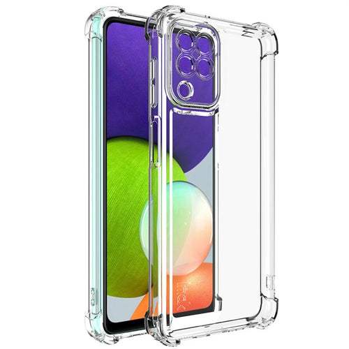 IMAK UX-4 Series for Samsung Galaxy A22 4G (EU Version) Case Straight Frame Four Corner Shockproof Clear TPU Cover - 1