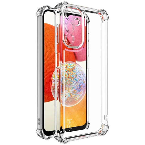 IMAK UX-4 Series for Samsung Galaxy A14 5G / 4G Case Straight Frame Four Corner Shockproof Clear TPU Cover - 1