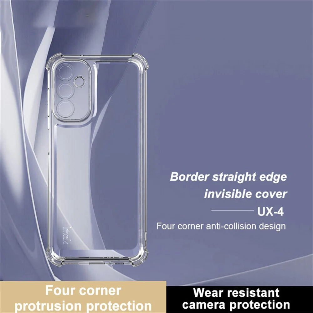 IMAK UX-4 Series for Samsung Galaxy A14 5G / 4G Case Straight Frame Four Corner Shockproof Clear TPU Cover - 2