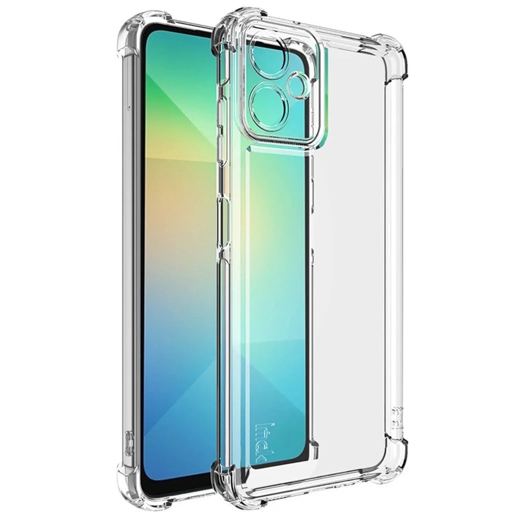 IMAK UX-4 Series for Samsung Galaxy A06 4G Case Straight Frame Four Corner Shockproof Clear TPU Cover - 1