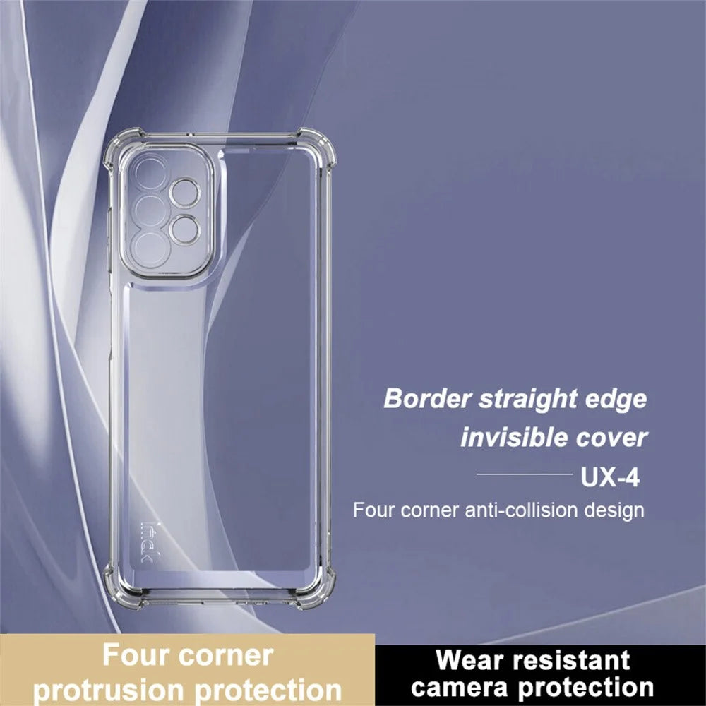 IMAK UX-4 Series for Samsung Galaxy A13 4G Case Straight Frame Four Corner Shockproof Clear TPU Cover - 2