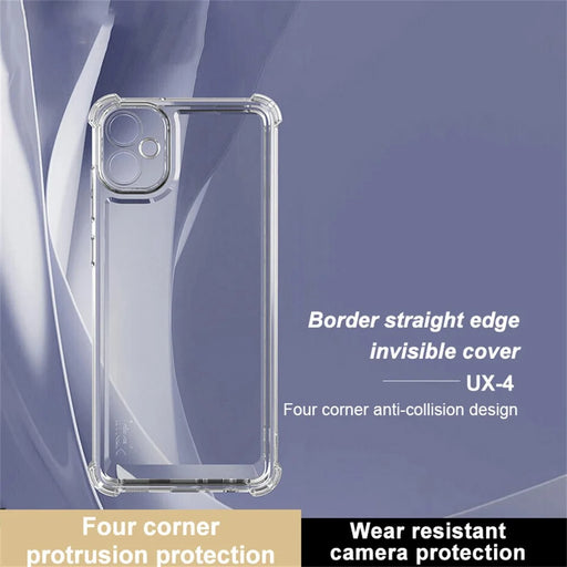 IMAK UX-4 Series for Samsung Galaxy A05 4G Case Straight Frame Four Corner Shockproof Clear TPU Cover - 2