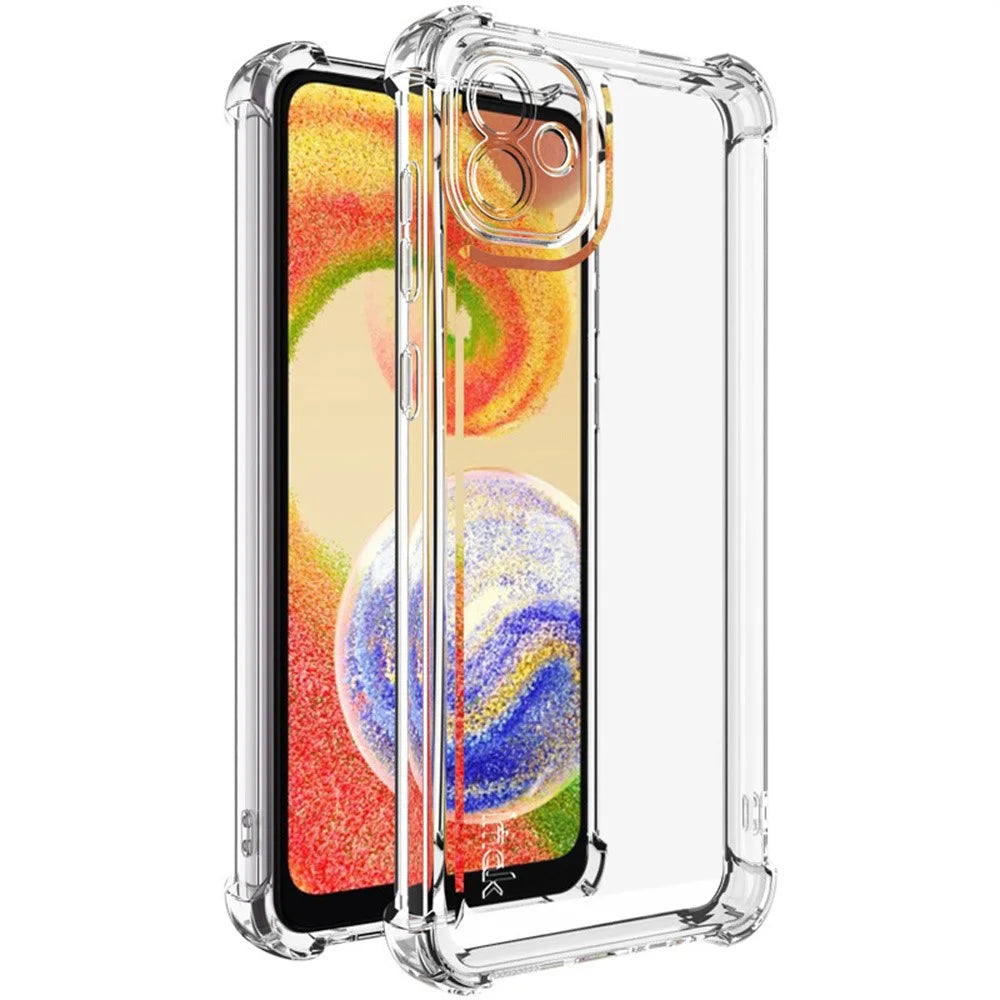 IMAK UX-4 Series for Samsung Galaxy A04 4G (164.4 x 76.3 x 9.1 mm) Case Straight Frame Four Corner Shockproof Clear TPU Cover - 1