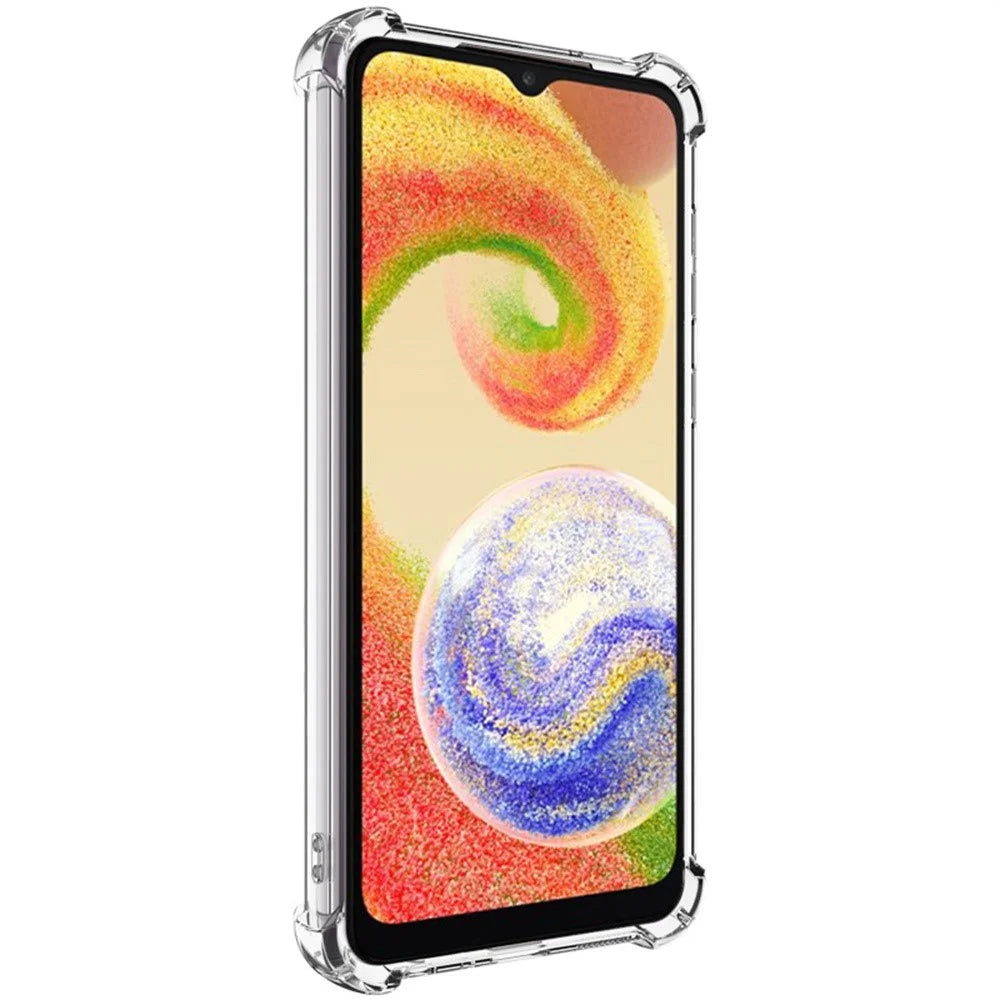 IMAK UX-4 Series for Samsung Galaxy A04 4G (164.4 x 76.3 x 9.1 mm) Case Straight Frame Four Corner Shockproof Clear TPU Cover - 4