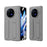 For vivo X Fold3 Case Kickstand Wristband PC Phone Cover with Tempered Glass Film - Grey - 2