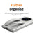 For vivo X Fold3 Case Kickstand Wristband PC Phone Cover with Tempered Glass Film - Grey - 4