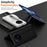 For vivo X Fold3 Case Kickstand Wristband PC Phone Cover with Tempered Glass Film - Grey - 7