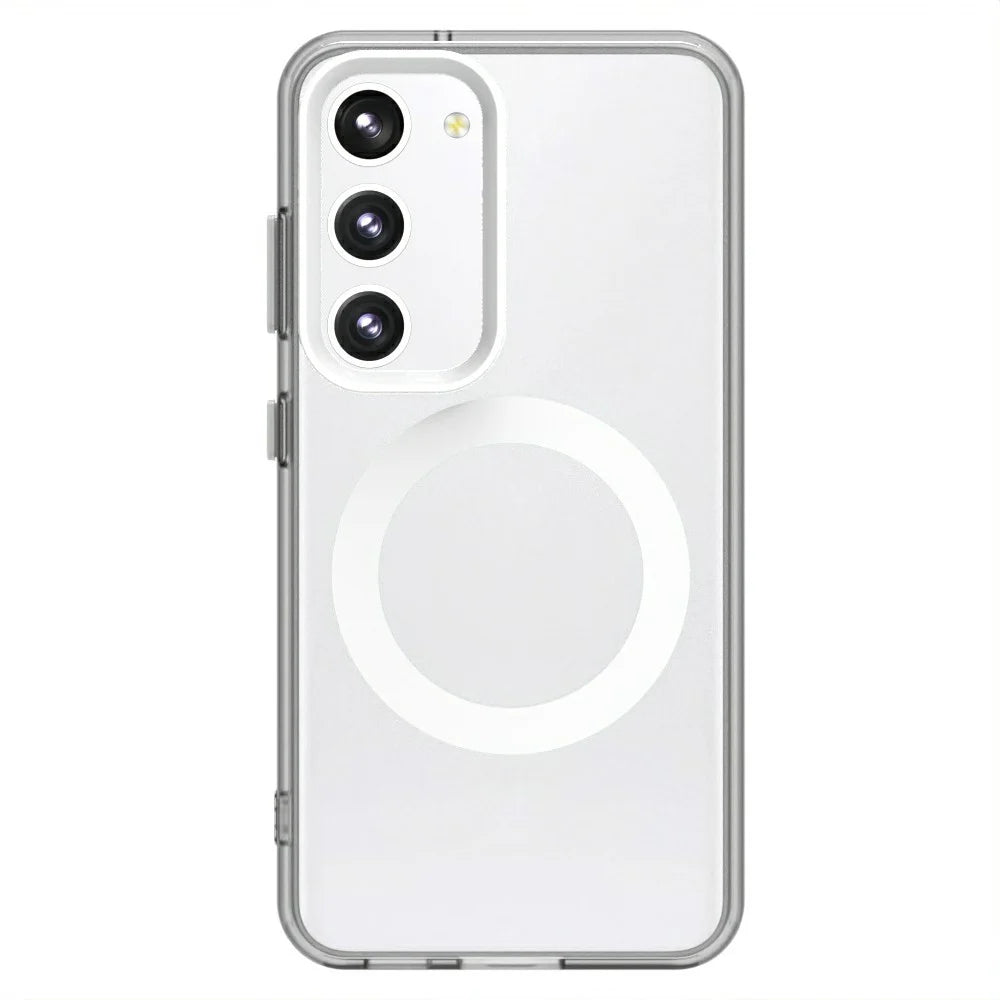Candy Series For Samsung Galaxy S23 Magnetic Case PC+TPU+PET Anti-Drop Phone Cover - Brown - 2