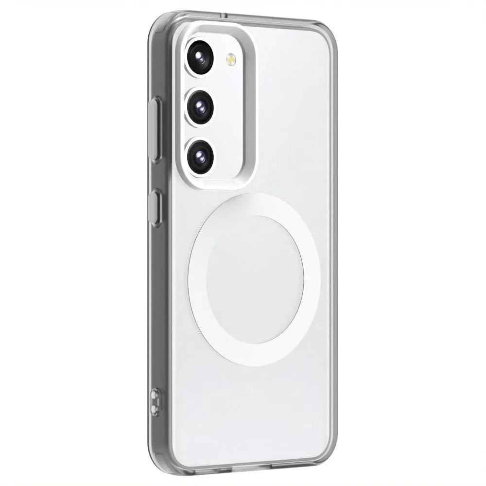 Candy Series For Samsung Galaxy S23 Magnetic Case PC+TPU+PET Anti-Drop Phone Cover - Brown - 4
