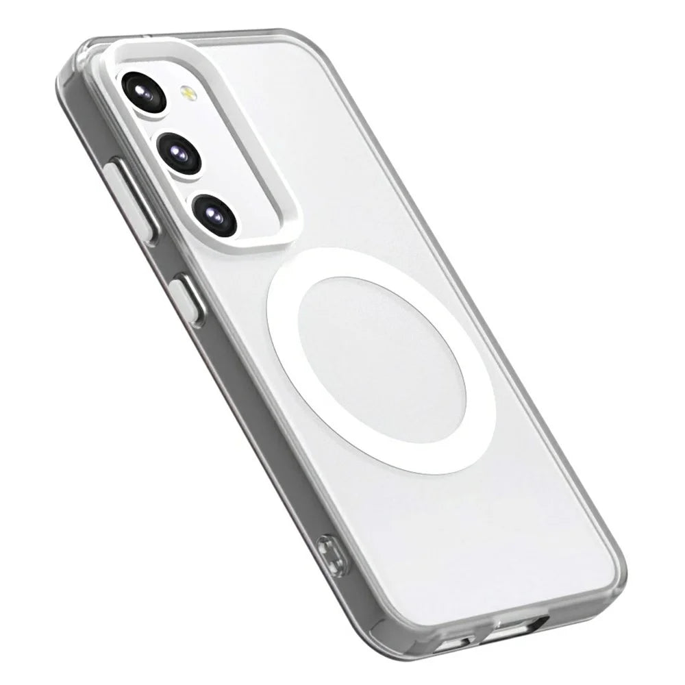 Candy Series For Samsung Galaxy S23 Magnetic Case PC+TPU+PET Anti-Drop Phone Cover - Brown - 6