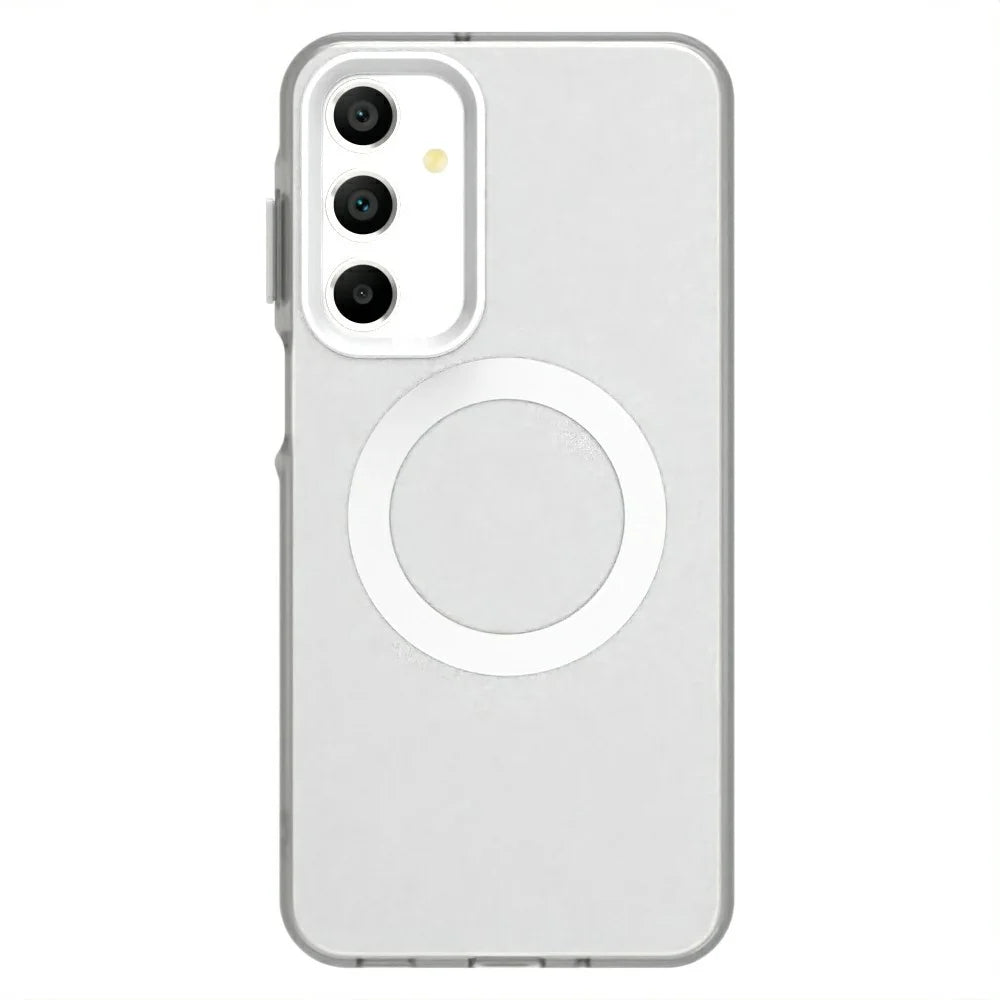 Candy Series For Samsung Galaxy A16 5G / A16 4G Case Magnetic Case PC+TPU+PET Anti-Drop Phone Cover - White - 2