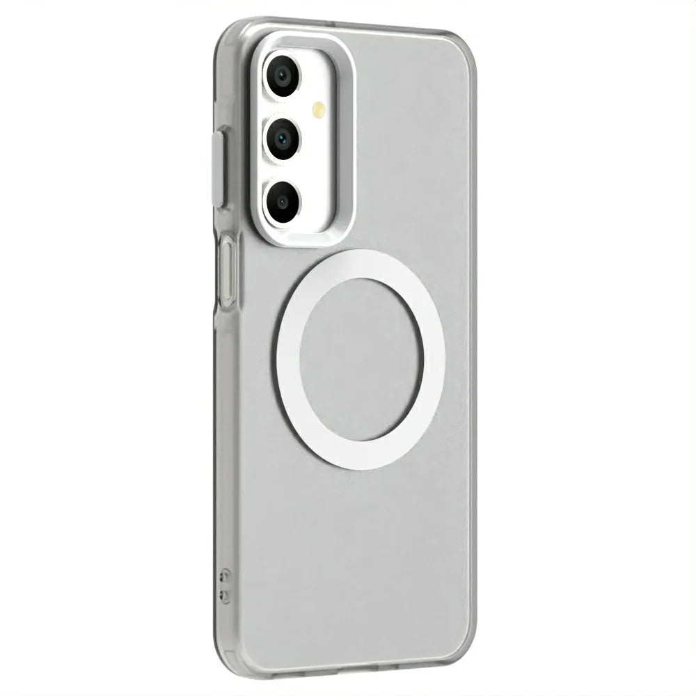 Candy Series For Samsung Galaxy A16 5G / A16 4G Case Magnetic Case PC+TPU+PET Anti-Drop Phone Cover - White - 4
