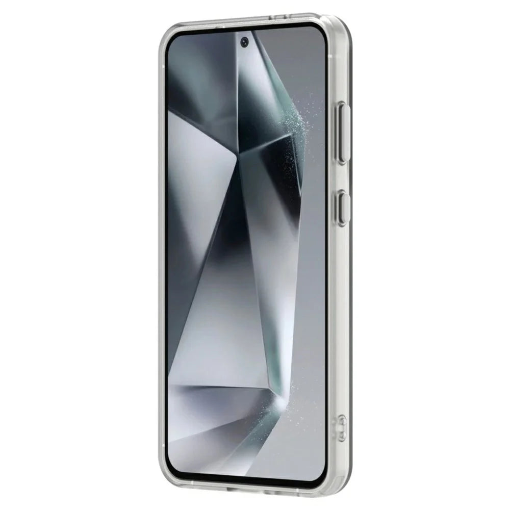 Candy Series For Samsung Galaxy S25 / S24 Magnetic Case PC+TPU+PET Anti-Drop Phone Cover - White - 5