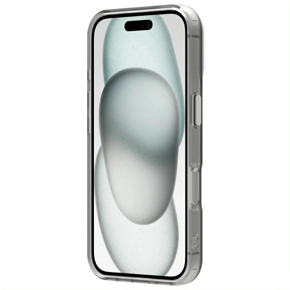 Candy Series For iPhone 16 Plus Case PC+TPU+PET Anti-Drop Phone Cover - White - 4