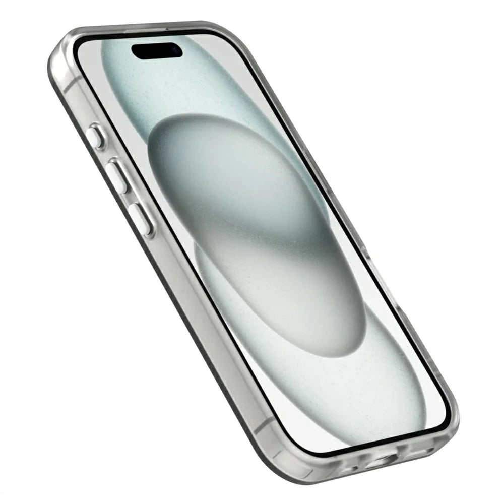 Candy Series For iPhone 16 Case PC+TPU+PET Anti-Drop Phone Cover - White - 6