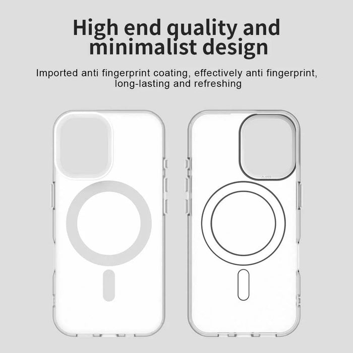Candy Series For iPhone 16 Plus Case Compatible with MagSafe PC+TPU+PET Anti-Drop Phone Cover - White - 6