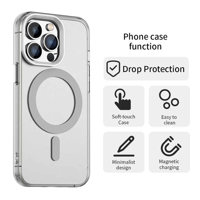 Candy Series For iPhone 13 Pro Max Case Compatible with MagSafe PC+TPU+PET Anti-Drop Phone Cover - White - 4