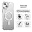 Candy Series For iPhone 14  /  13 Case Compatible with MagSafe PC+TPU+PET Anti-Drop Phone Cover - White - 4