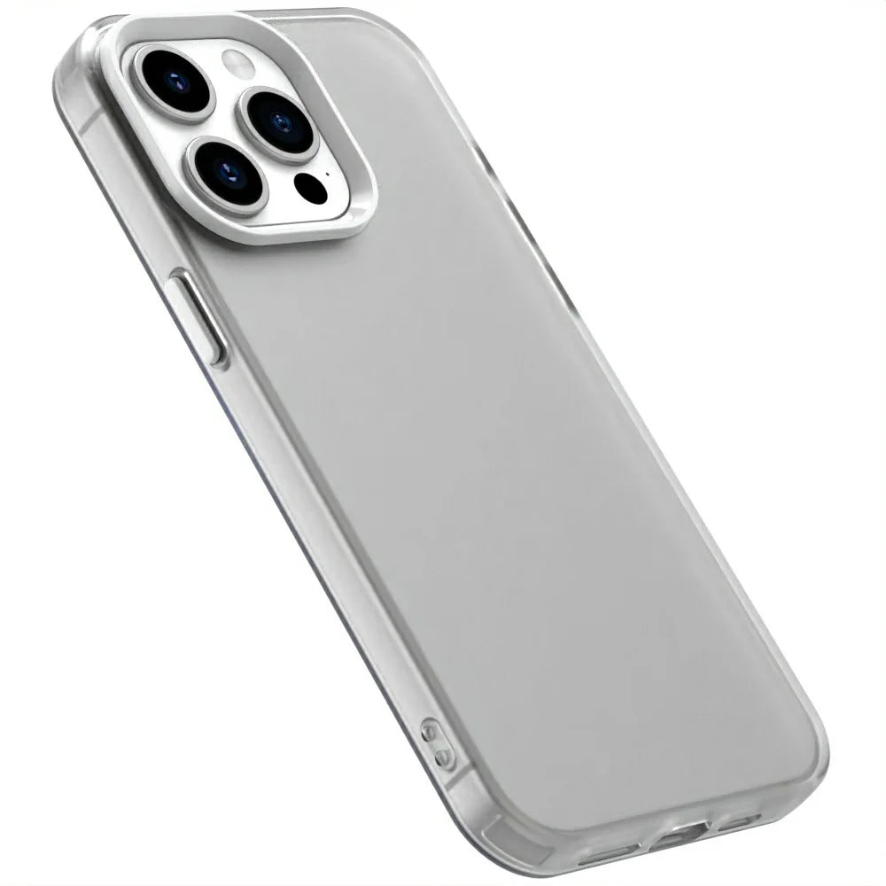 Candy Series For iPhone 15 Pro Max Case PC+TPU+PET Anti-Drop Phone Cover - White - 5