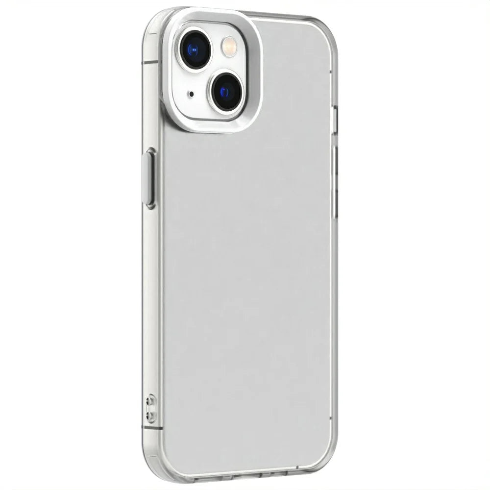 Candy Series For iPhone 15 Case PC+TPU+PET Anti-Drop Phone Cover - White - 3