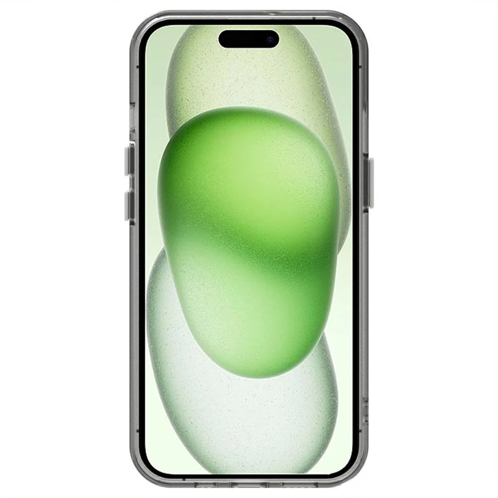 Candy Series For iPhone 15 Plus Case PC+TPU+PET Anti-Drop Phone Cover - White - 2