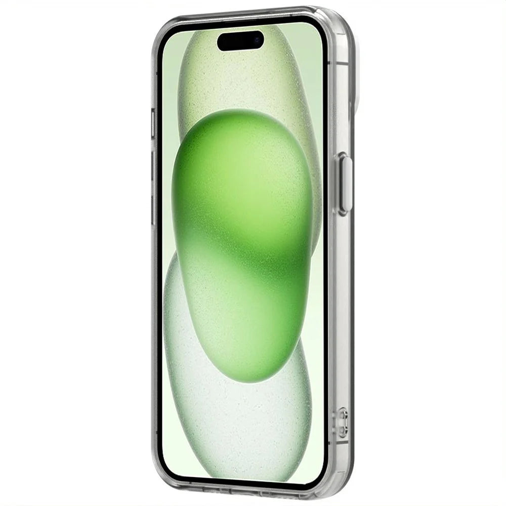Candy Series For iPhone 15 Plus Case PC+TPU+PET Anti-Drop Phone Cover - White - 4