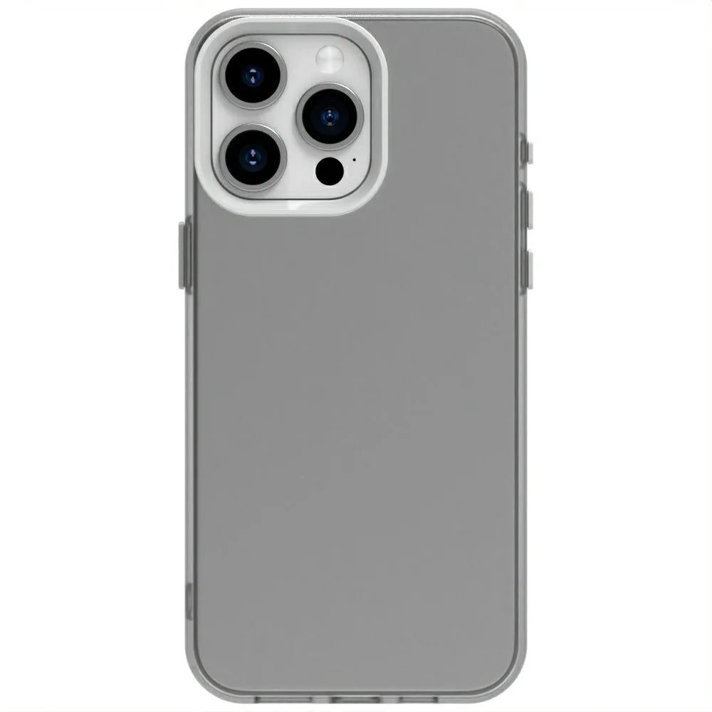 Candy Series For iPhone 15 Pro Case PC+TPU+PET Anti-Drop Phone Cover - White - 1