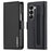 LC.IMEEKE L1 For Samsung Galaxy Z Fold6 5G Stand Case Texture PU Leather Wallet Phone Cover - Black - 1