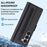 LC.IMEEKE L1 For Samsung Galaxy Z Fold6 5G Stand Case Texture PU Leather Wallet Phone Cover - Black - 5
