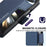 LC.IMEEKE L1 For Samsung Galaxy Z Fold4 5G Stand Case Texture PU Leather Wallet Phone Cover - Blue - 7