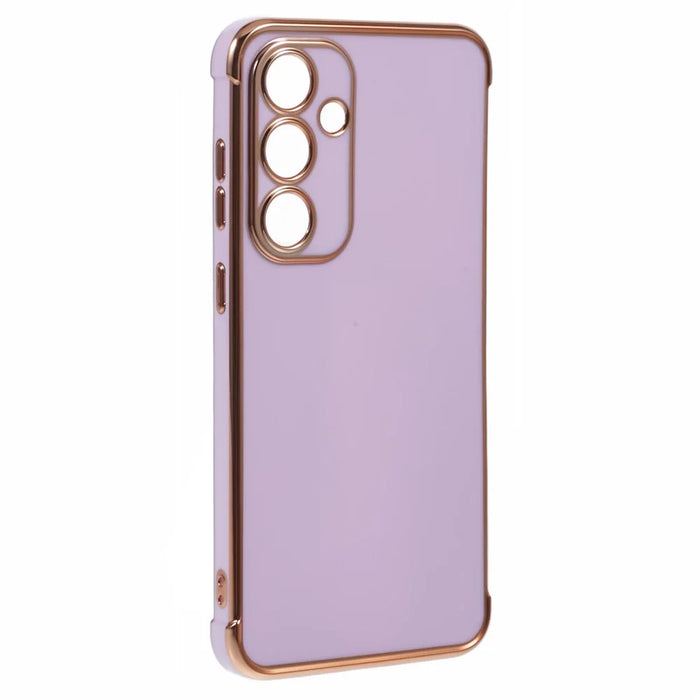 For Samsung Galaxy A35 5G Case Electroplated Frame TPU Soft Phone Cover - Purple - 3