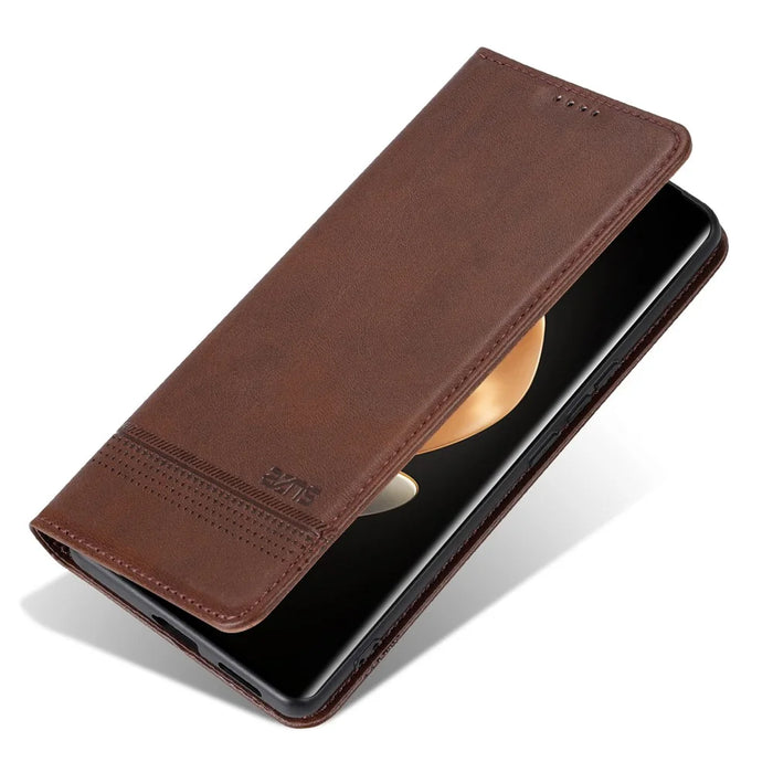 AZNS For vivo Y300 Pro 5G Case Cowhide Texture PU Leather Wallet Phone Cover - Coffee - 5