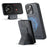 FIERRE SHANN 028 For iPhone 16 Pro Max Case Magnetic Detachable Card Slots Leather Back Cover - Black - 2
