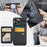 FIERRE SHANN 028 For iPhone 16 Pro Max Case Magnetic Detachable Card Slots Leather Back Cover - Black - 7
