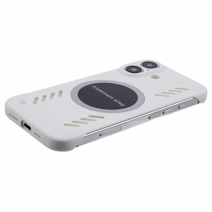 For iPhone 16 Plus Case Hard PC Frameless Heat Dissipation Phone Cover - White - 6